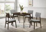 Nina – 5pc Dooden Dining Set Dark Brown