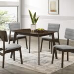 Nina – 5pc Dooden Dining Set Dark Brown