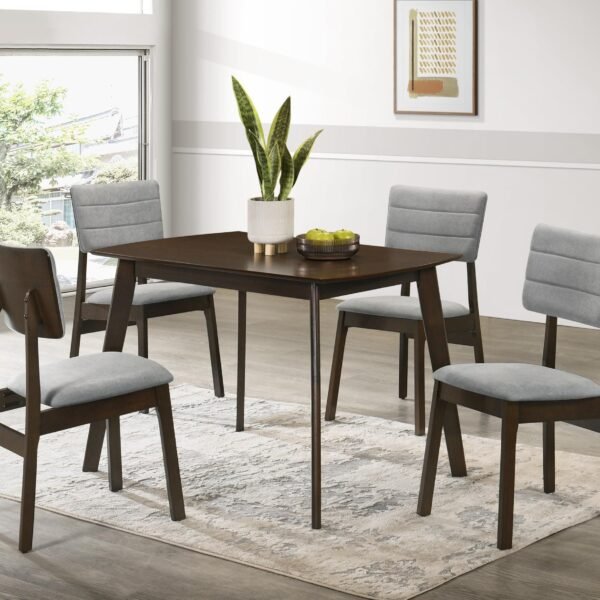 Nina – 5pc Dooden Dining Set Dark Brown