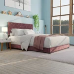 Velvet Bed Frame near Arlington, TX - (Starlett)
