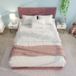 Starlett Velvet Upholstered Bed In Pink Color - Image 2