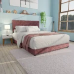 Starlett Velvet Upholstered Bed In Pink Color - Image 6