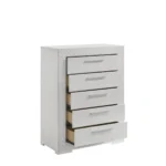 Jenna Wooden LED Headboard Bedroom Set Color White - Image 5