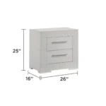 Jenna Wooden LED Headboard Bedroom Set Color White - Image 3