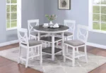 Linda 5-Pieces Counter Height Dining Table Set - Image 2