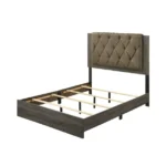 Villa Upholstered Wooden Panel Bedroom Set Grey - Image 3