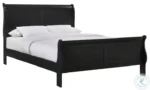 Louis Philippe Wooden Panel Bedroom Set color Black & Dark Brown - Image 14