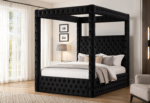 Mira Conopy Bed in Black