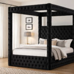 Mira Conopy Bed in Black