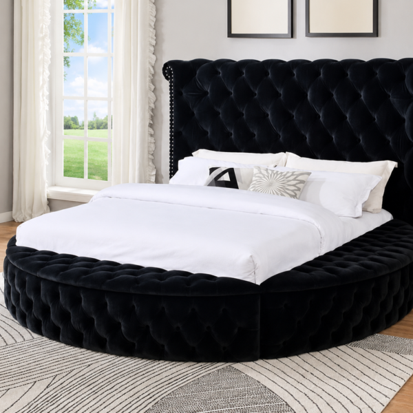 Serene King Upholstered Panel Bed with Storage (155242/155241/155243/155244)