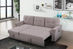 Ashlyn Light Gray Linen Sleeper Sectional