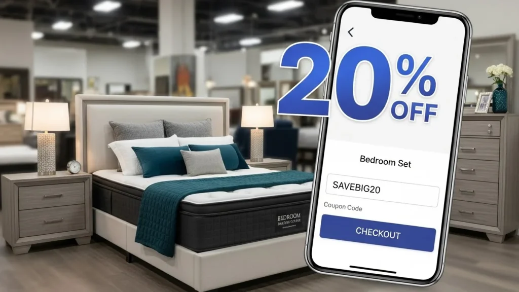 Coupon Code for 20% Off Bedroom Sets at Checkout Today