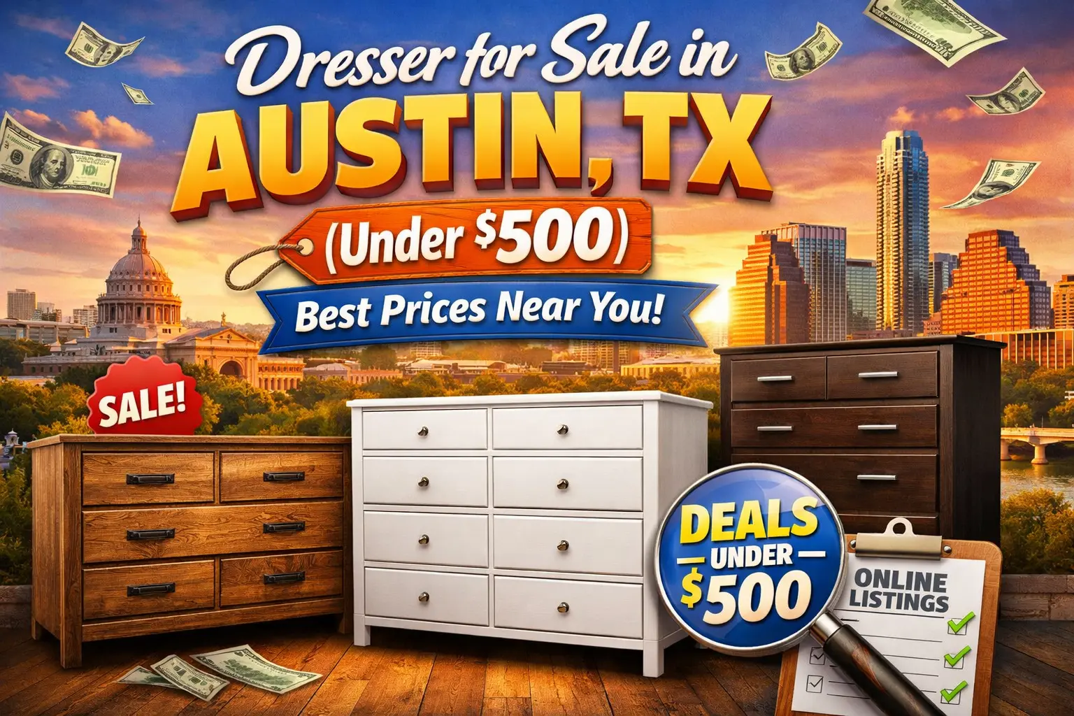 Dresser for Sale in Austin, TX (Under $500) Best Prices Near You
