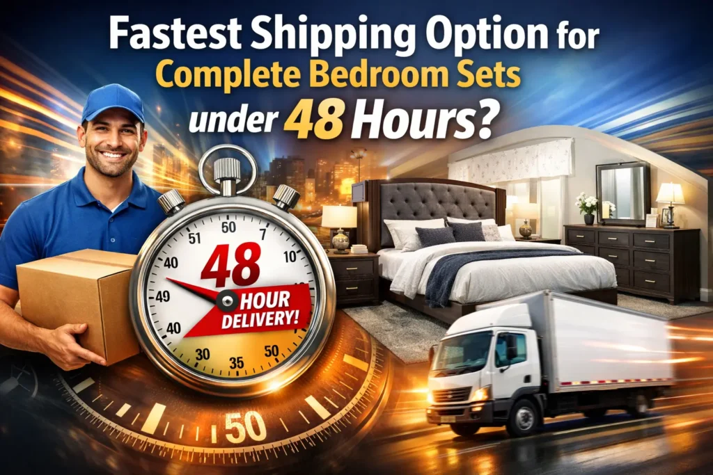 Fastest Shipping Option for Complete Bedroom Sets under 48 hours