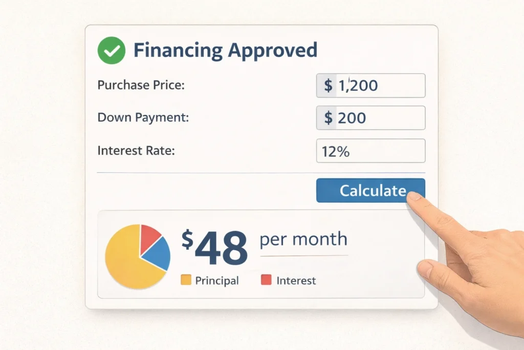 Easy furniture financing mattress payment plans Arlington Texas affordable