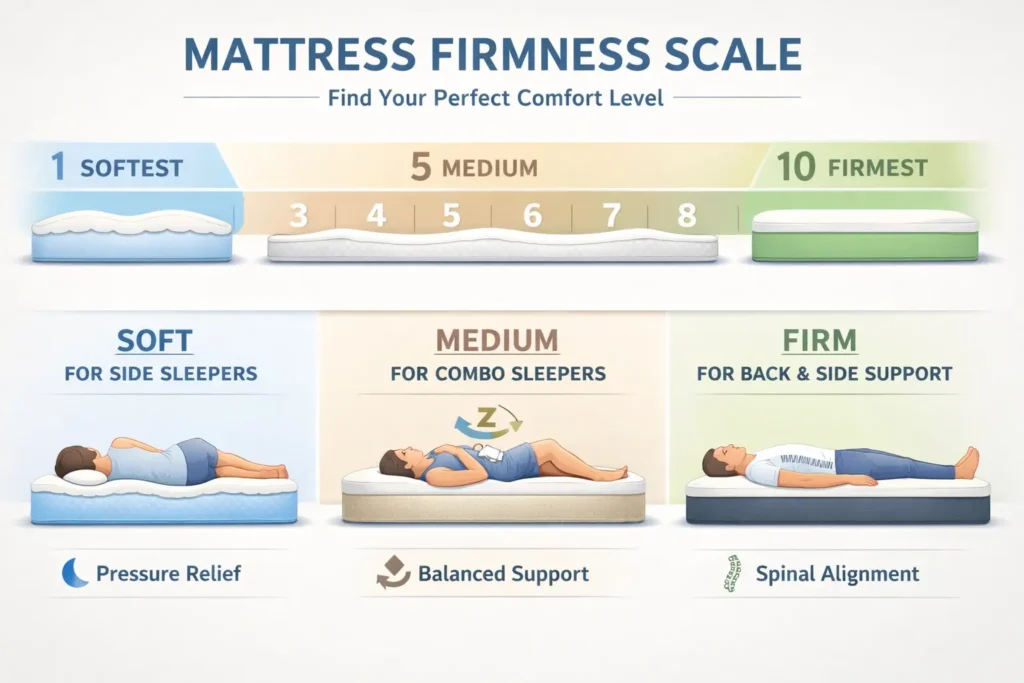 Mattress firmness scale guide for back pain relief choosing best mattress