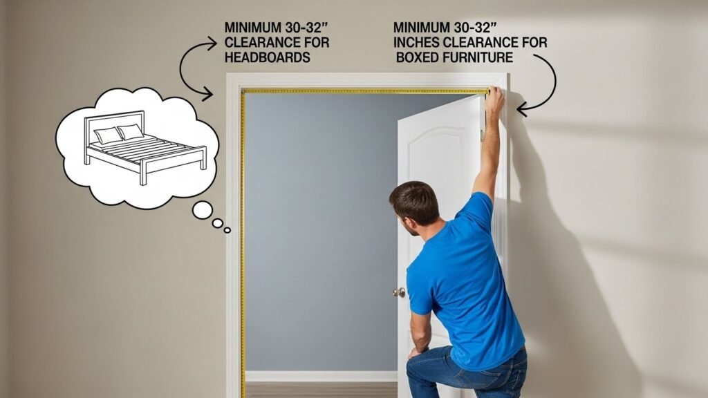 Measuring doorway width for king bedroom furniture delivery
