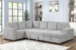 Divine Sectional – Modern Grey Fabric Sofa - Saleem Furniture Mart