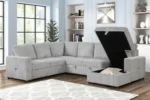 Divine Sectional – Modern Grey Fabric Sofa - Saleem Furniture Mart