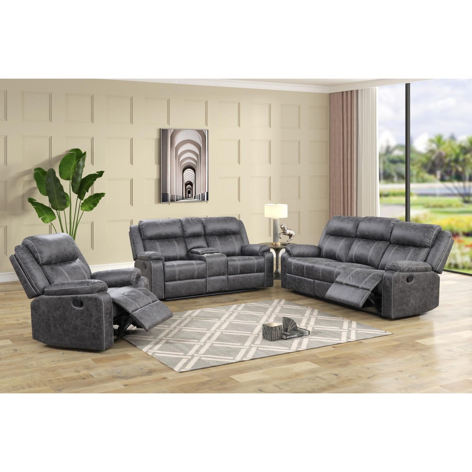 Generation Trade Lucca 679021 Loveseat - Grey Generation Trade Lucca 679021 Loveseat - Grey