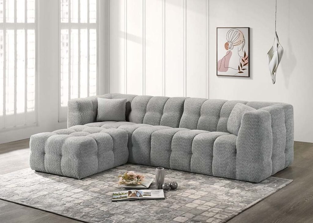 Juniper Modern Sectional Sofa with Chaise Grey - Saleem Furniture Mart