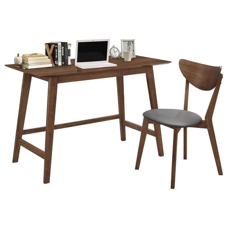 Karri 801095 2-piece Home Office Computer Desk and Chair Set - Walnut