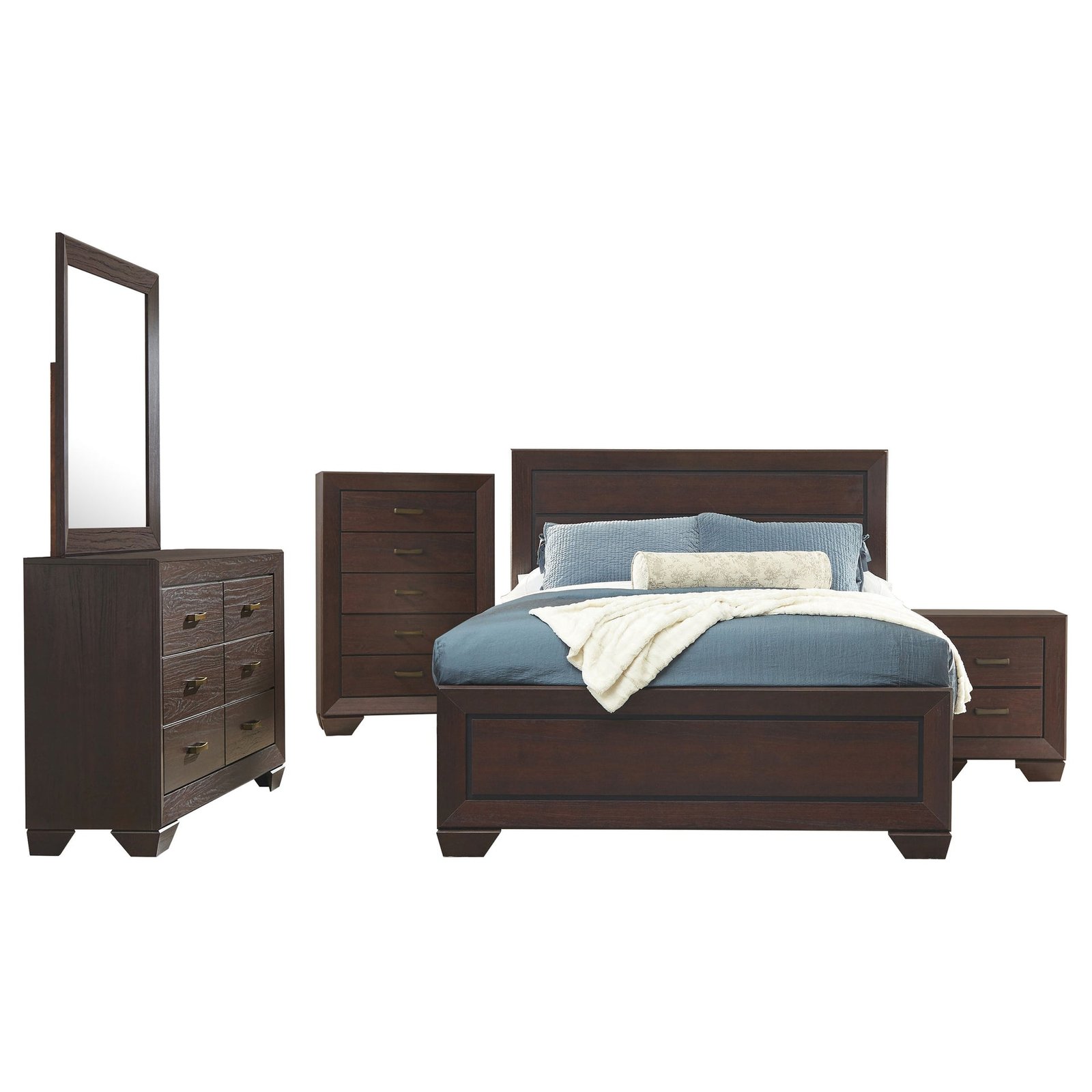 Kauffman 5-piece Eastern King Bedroom Set Dark Cocoa | Coaster Kauffman 5-piece Eastern King Bedroom Set Dark Cocoa | Coaster