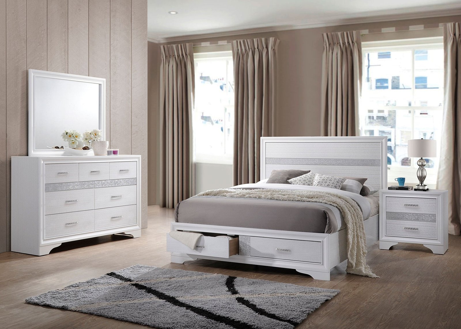 Miranda 4-piece Queen Bedroom Set White | Coaster Miranda 4-piece Queen Bedroom Set White | Coaster