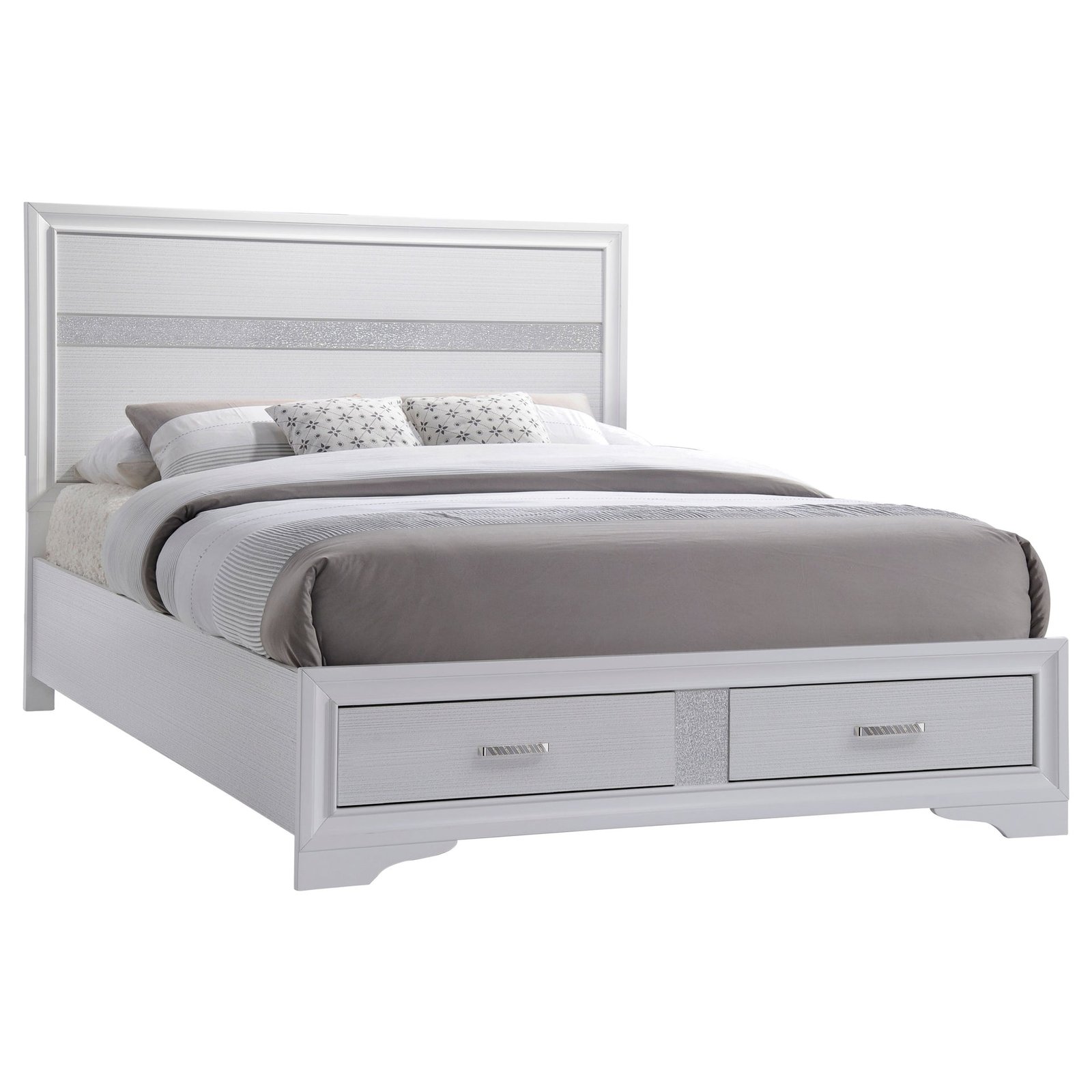 Miranda Wood Eastern King Storage Panel Bed White | Coaster Miranda Wood Eastern King Storage Panel Bed White | Coaster