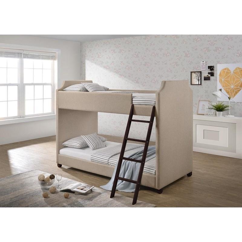 Olivia 224010 Twin/Twin Bunk Bed - Cream/Espresso Olivia 224010 Twin/Twin Bunk Bed - Cream/Espresso