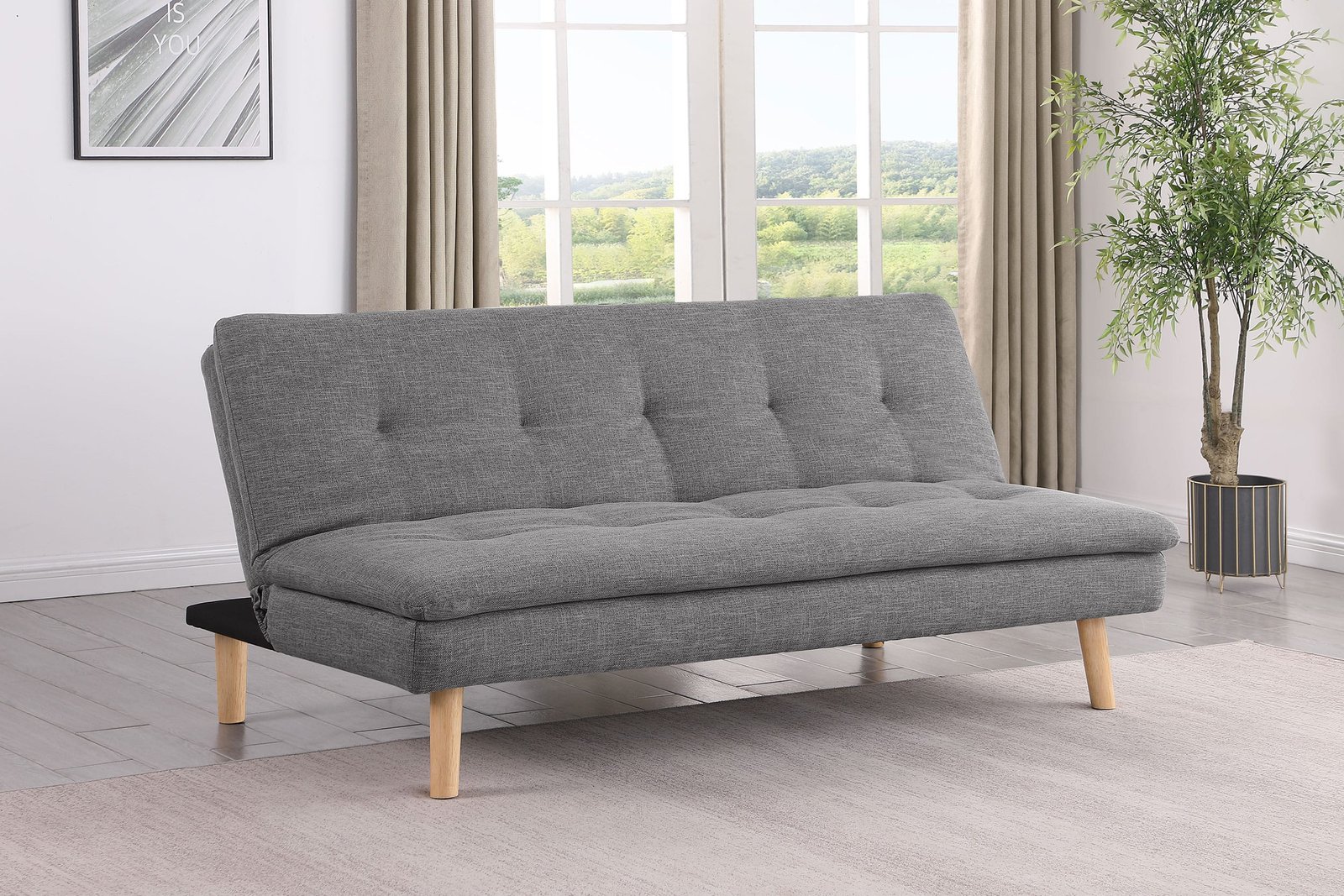 Scout Upholstered Tufted Convertible Sofa Bed Grey - Saleem Furniture Mart Scout Upholstered Tufted Convertible Sofa Bed Grey - Saleem Furniture Mart
