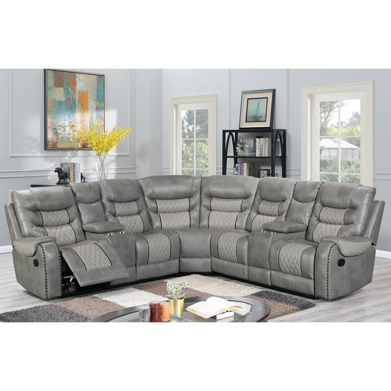 Starwood Reclining Leather Air 3 pc Sectional (691024/691026/691027) Starwood Reclining Leather Air 3 pc Sectional (691024/691026/691027)