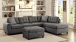 Stonenesse Sectional Sofa with Storage Ottoman Set Grey - Saleem Furniture Mart