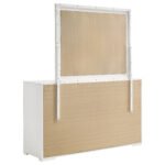 Ives 6-drawer Dresser and Mirror White High Gloss | White Dresser - Image 4