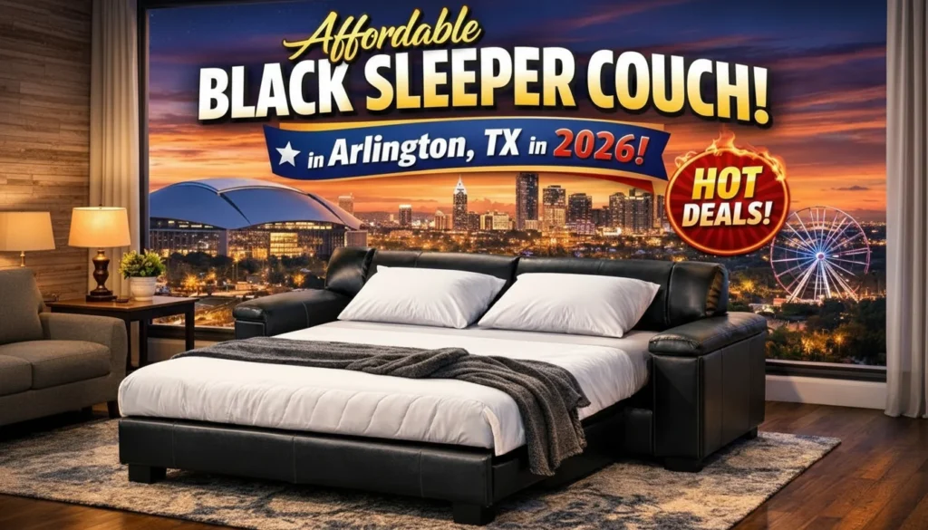 Affordable Black Sleeper Couch in Arlington, TX in 2026