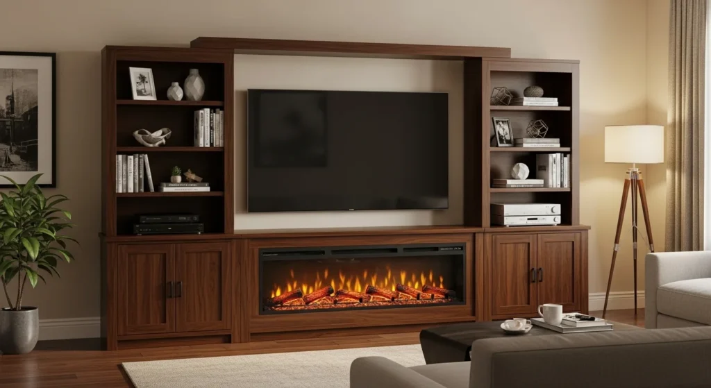 Entertainment Centers with Fireplace Features