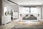 Jessica 6-drawer Dresser with Mirror Snow White | White Dresser - Image 2