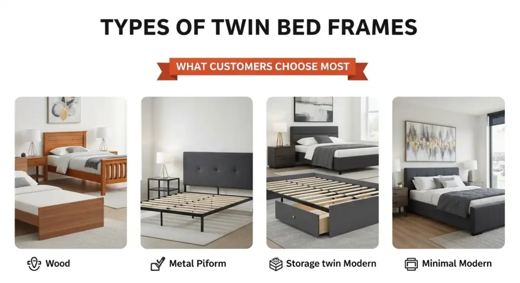 Types of Twin Bed Frames (What We See Customers Choose Most)