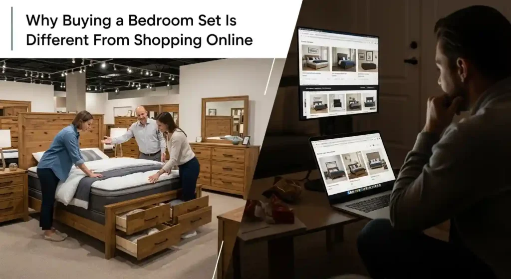 Bedroom Set Is Different From Shopping Online