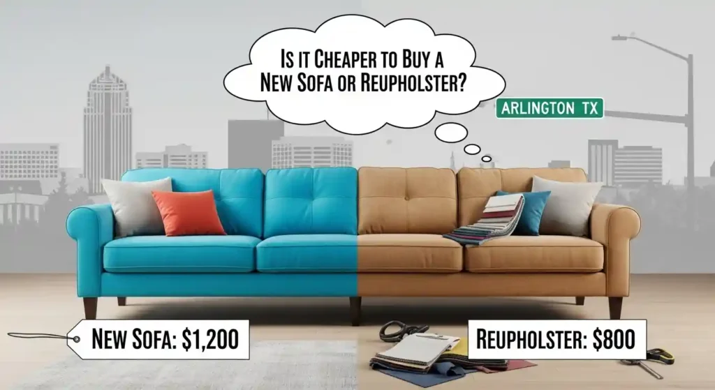 Is it cheaper to buy a new sofa or reupholster