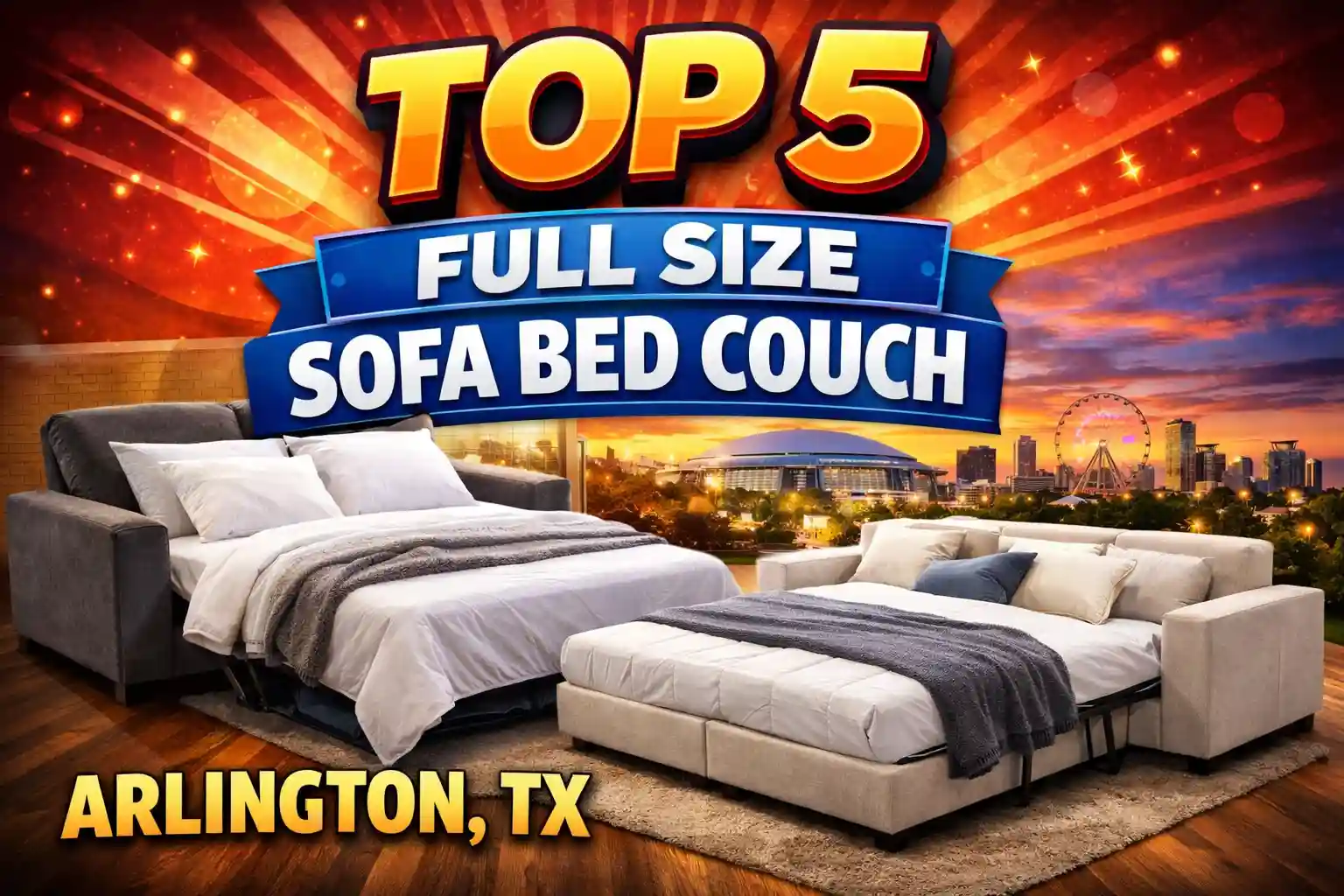 Top 5 Full Size Sofa Bed Couch Arlington, TX (1)