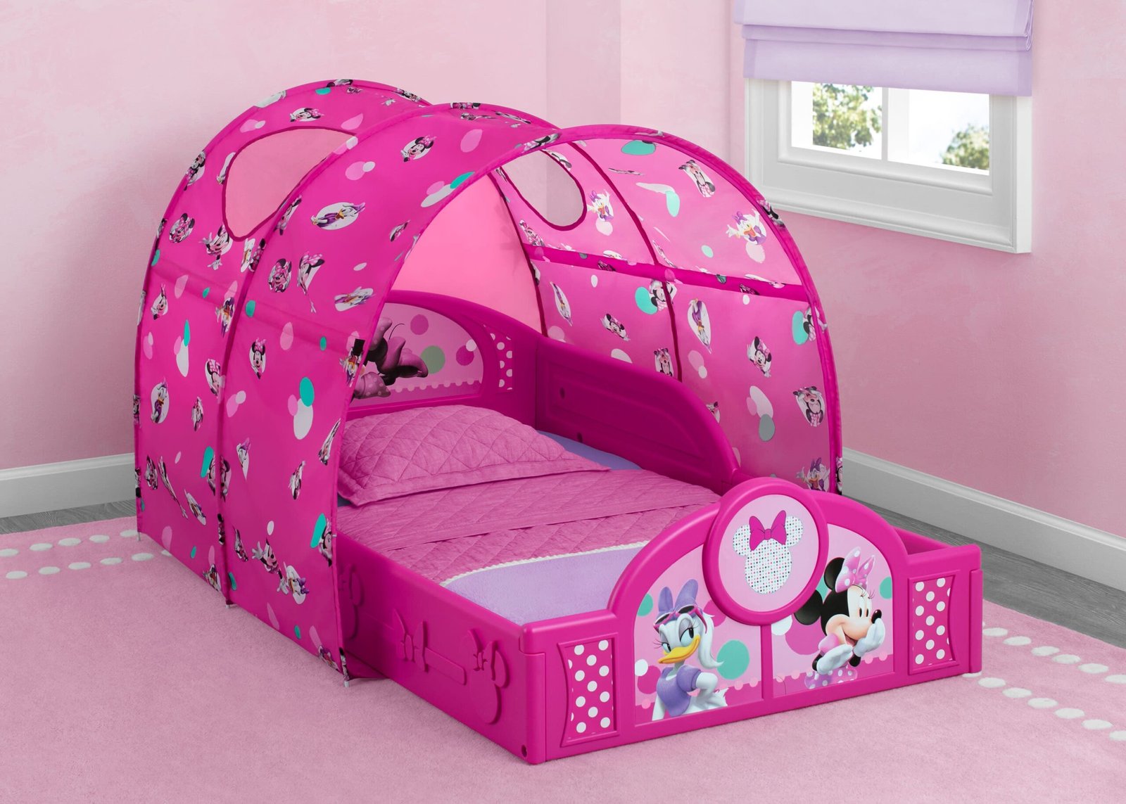 Minnie Mouse Plastic Sleep and Play Toddler Bed with Canopy Minnie Mouse Plastic Sleep and Play Toddler Bed with Canopy