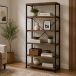 Analiese 801542 63-inch 4-shelf Bookshelf - Rustic Nutmeg