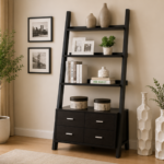 Colella 800319 72-inch 5-shelf Storage Ladder Bookshelf - Cappuccino