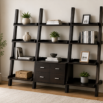 Colella 800319-S3 3-Piece Storage Ladder Bookcase Set - Cappuccino