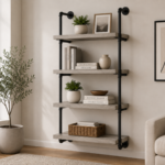 Elmcrest 804416 24-inch 4-shelf Wall Bookshelf - Grey Driftwood