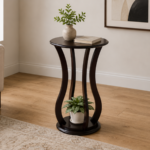 Elton 900934 Round Wood Top Accent Side Table - Cherry