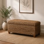 Laughton 500215 Hand-Woven Banana Leaf Storage Trunk - Amber