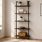 Owens 980072 96-inch 6-shelf Wall Bookshelf - Walnut