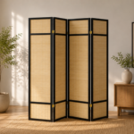 Pearce 961648 4-panel Bamboo Room Divider Folding Screen - Natural